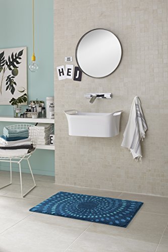 Schöner Wohnen Kollektion Meets Öko-Tex 100 Standard Mauritius Bath Mat, Blue, Acrylic, blue, 60 x 60 cm