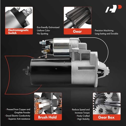A-Premium Starter Motor Compatible with Volvo C70 2006, S40 2004-2006, V50 2005-2006, 2.4L 2.5L, 12V 1.4KW 9-Teeth Clockwise by A-premium - Image 4