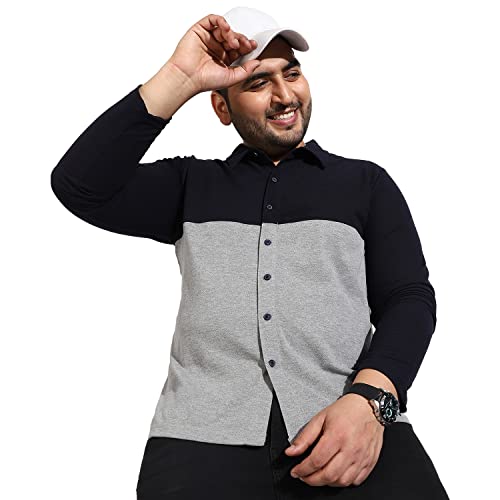 Image of CAHOOT Instafab Plus Men's Button Up Regular Fit Shirt for Casual Wear | Modern Clothing Shirt Crafted with Regular Sleeve, Comfort Fit & High-Performance for Everyday Wear