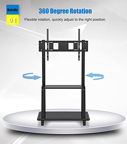 Soporte móvil para TV de sala/dormitorio con ruedas miniatura 3
