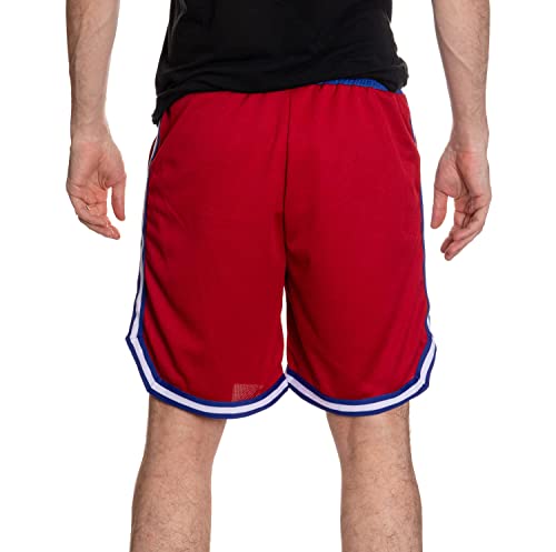 Officially Licensed Nhl Men's 2 Tone Air Mesh Shorts Lined With Pockets (Large, New York Rangers) #TOP3