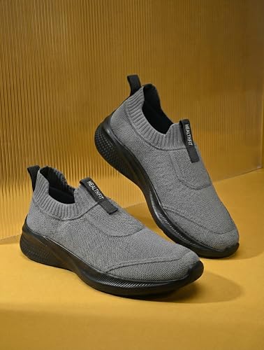 Image of HEALTH FIT Extra Soft Sports Shoes with Memory Foam Comfortable & Lightweight Breathable Without Lace for Walking Jogging Gym Shoes Cushion Casual Regular Wear Shoes for Men's Gent's HF728