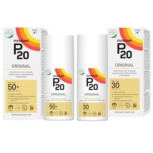 Image of RIEMANN Double P20 Original SPF50 +Plus Spray 200ml + RIEMANN P20 Original SPF30 Spray, 200ml, Advanced Sunscreen Protection