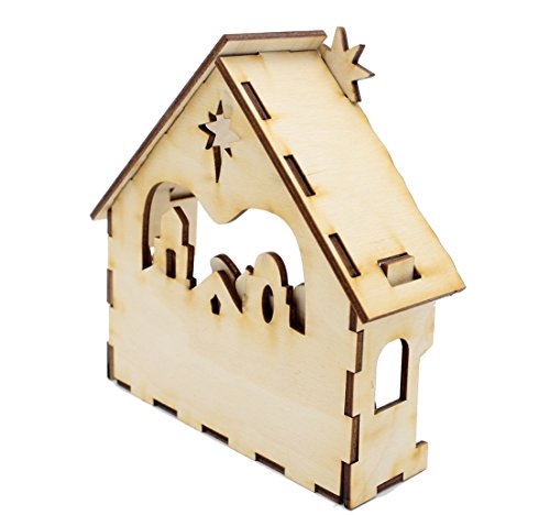 Rustic And Refined Design Natural Wood Diy Nativity #TOP3