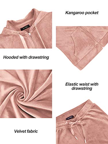 Woolicity Tracksuit Womens Sweatsuits Sweatshirt & Sweatpants Velour Zip Hoodie S #TOP3