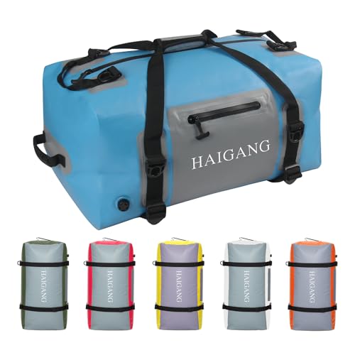 Haigang 70L Waterproof Duffel Bag Travel Dry Bag, Large Capacity, Adjustable Thickened Straps and...