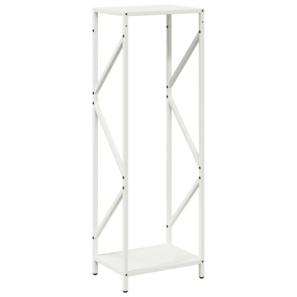 Mangloder Brennholzregal Weiß aus kaltgewalztem Stahl 34 x 25 x 100 cm, 100 kg Traglast, Feuerholz Regal für Kamin, Ofen, Feuerstelle, Indoor und Outdoor Ordnung