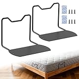 Mdkave Mattress Slide Stopper,Mattress Retainer Bar,Mattress Retainer Bar for Adjustable Bed,Wider Taller Non Slip Mattress Gripper,Anti Mattress Slide for Most Soft Bed（Black,3.93' H,2 Pack）