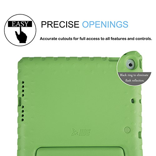 Hde Case For Ipad Air - Kids Shockproof Bumper Hard Cover Handle Stand With Built In Screen Protector For Apple Ipad Air 1-2013 Release 1St Generation (Green) #TOP6
