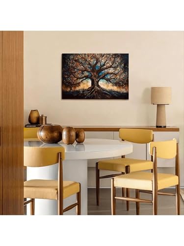 Toile arbre de vie 80 x 110 cm : la solution déco pour mur vide