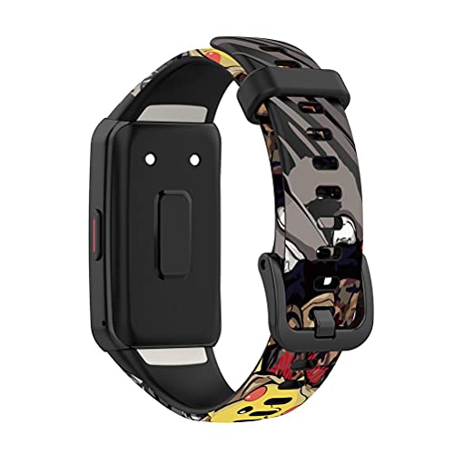Eeneme Watch Band Straps Compatible for Huawei Band 6/Honor Band 6 Silicone Replacement Sport Strap Quick Release Replacement Wristband Strap - Image 2