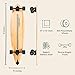 Retrospec Zed Pintail Longboard Skateboard Complete Cruiser | Bamboo & Canadian Maple Wood Cruiser w/Reverse Kingpin Trucks for Commuting, Cruising, Carving & Downhill Riding