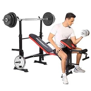 ncient 330lbs Olympic Weight Bench Multi-Function Adjustable Weight Bench with Preacher Curl Leg Developer Lifting Press…