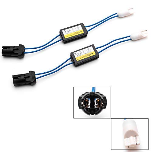 x xotic tech 2pcs T10 194 168 906 2825 LED Light Bulbs Load Resistor Anti-Flicker Error Free Wiring Adapter Decorders Compatible with Audi or BMW or Mercedes or Porsche or Volkswagen