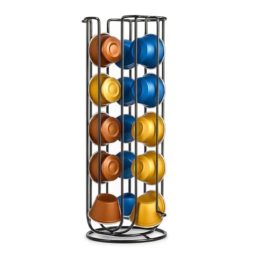 TIENDA EURASIA - Dispensador de Cápsulas Dolce Gusto, 18 uds, Negro, 11x33x11cm, Soporte de Cápsulas, Organizador de Almacenamiento