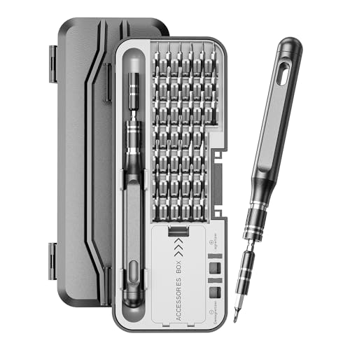 LAEON 48 in 1 Small Screwdriver Sets, Precision Screwdriver Set for Electronics, Magnetic Mini Screwdriver Set, Micro Screwdriver Kit For Repairing Eyeglasses Watches Electronics Computer, Black