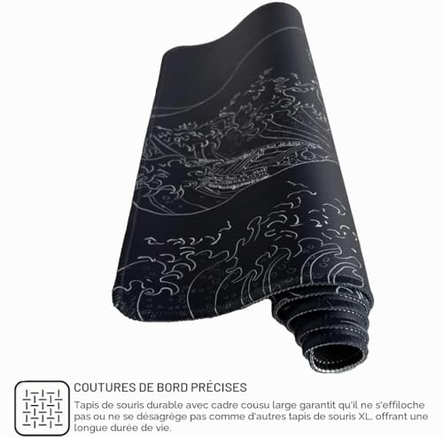 Ningchuya Large Mouse Mat, 700x300mm Extended Gaming Mouse Pad(lang) - 4