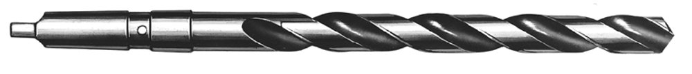 296 Series High-Speed Steel Extra-Long Length Oil Hole Drill Bit, Black Oxide Finish, #3 Morse Taper Shank, Spiral Flute, 118 Degrees Notched Point, 7/8" Size, 12-1/2" Length (Pack of 1)