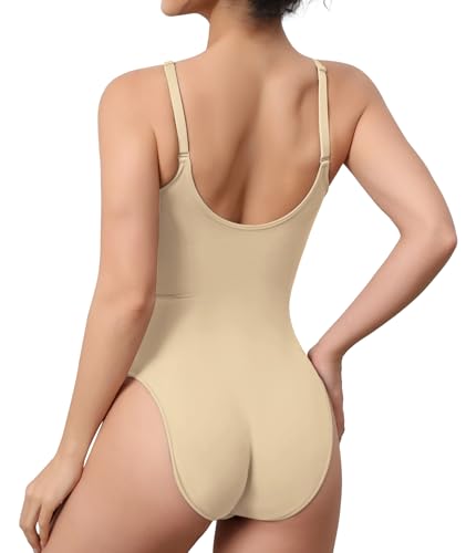 Image of Women's Strapless Shapewear Bodysuit for Women Tummy Control Shapewear, Seamless Body Shaper with Removable Straps