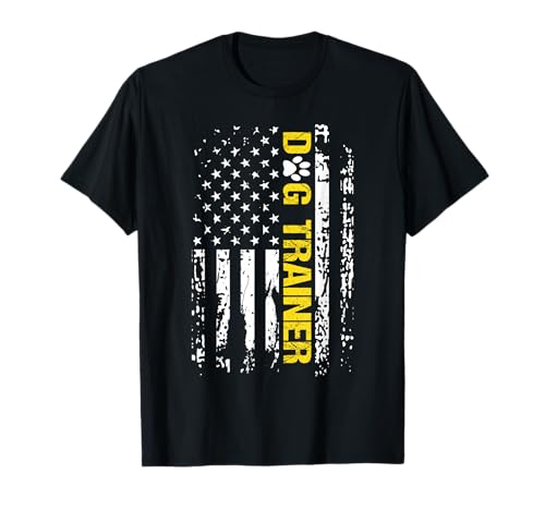 Dog Trainer Shirt American Flag Patriotic Dog Trainer Gift T-Shirt