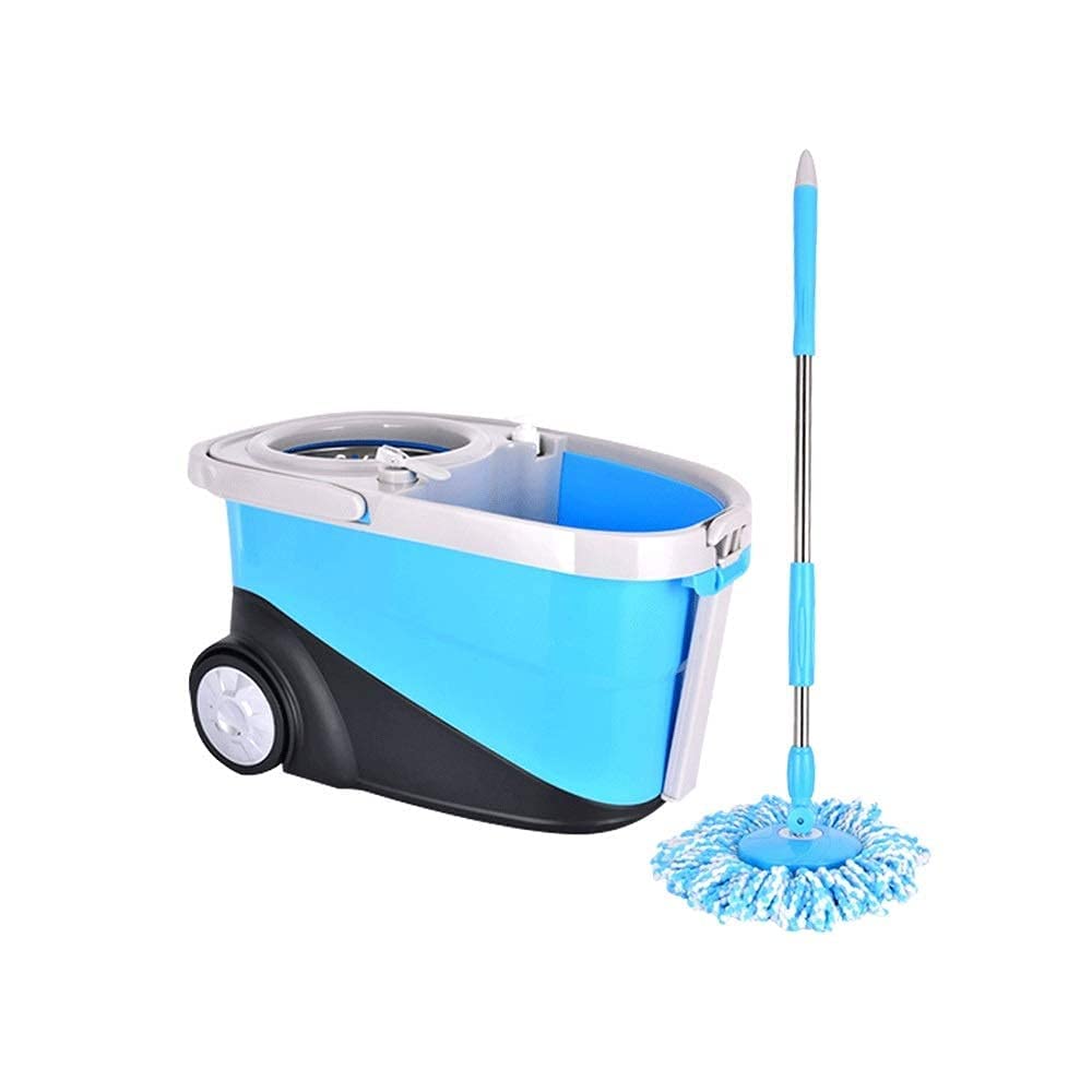 Trapeador Giratorio 360 ​​° Sistema Limpieza del Piso del Cubo Piso Madera el hogar Que Ahorra Trabajo Trapeador Mango Ajustable Acero Inoxidable Sistema Limpieza del Piso del Cubo