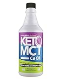 Premium C8 MCT oil Sourced from Coconut Oil, 32 oz, Custom easy pour Bottle, Keto Friendly, Made in USA by PhD Nutrition