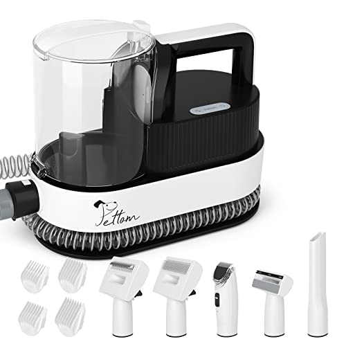 Pet Grooming Vacuum Kit & Dog Hair Vacuum, Dog Vacuum Brush For Shedding Grooming With 2.5L Dust Cup And 5 Grooming Tools, Low Noise Pet Hair Remover For Dog Cat, Home Cleaning #TOP7