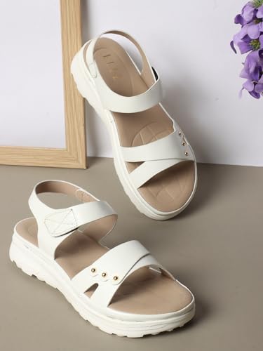 Image of ELLE women Comfortable Flat Round Toe Backstrap fashion Sandal