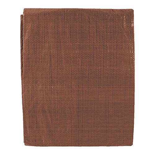 GOLBERG G Heavy Duty Double Laminated Tarp Cover - 10 Feet x 12 Feet - (Brown) - for Camping, Painting, and More