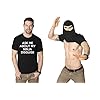 Crazy Dog Mens Ask Me About My Ninja Disguise T Shirt Funny Flip Costume Humor Tee