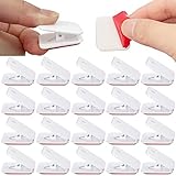 20 Pieces Self Adhesive Clips, Wall Clips,Tapestry Hangers,Photo Clips for Paper Flag Hanger,Sticky Clips for Teachers,Double-Sided Adhesive Spring Clips for Poster Home Office Rope
