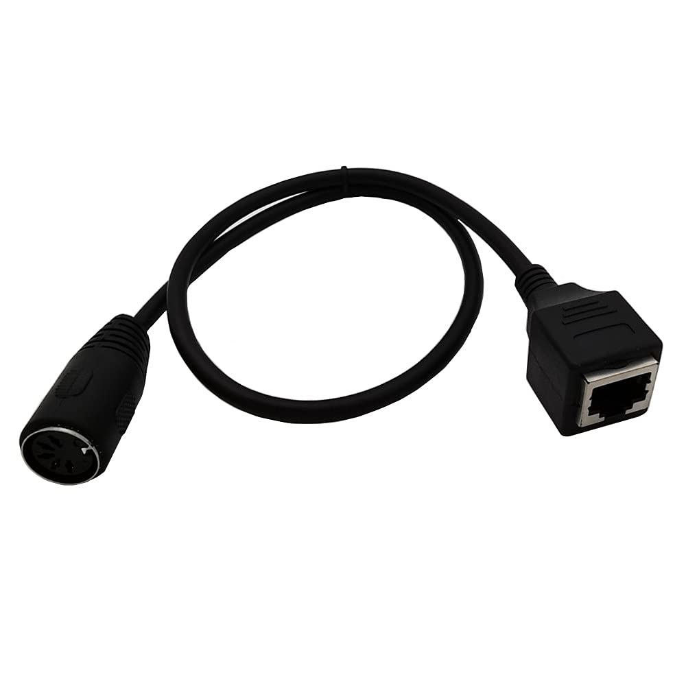 Seadream MIDI 5 Pin Din Female to RJ45 Female Adapter Cable (1.64FT)