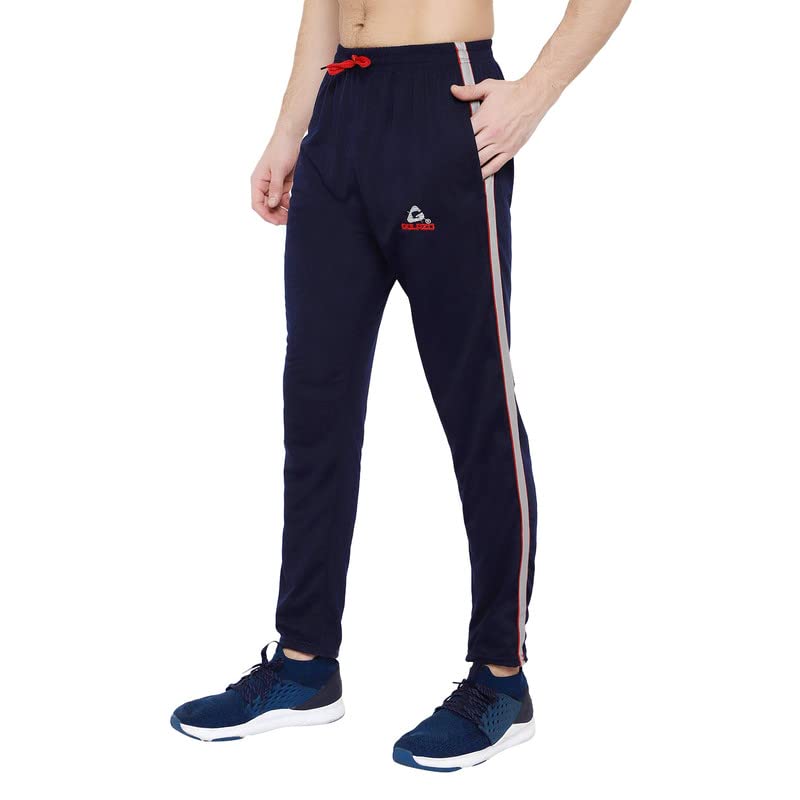 Image of GOLAZO Regular Fit Multicolor Cotton Track Pants for Men with Comfort and Style in Your Athelisure Wear