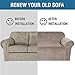 H.VERSAILTEX Stretch Velvet Sofa Covers for 3 Cushion Couch Covers Sofa Slipcovers Furniture Protector Soft with Non Slip Elastic Bottom, Crafted from Thick Comfy Rich Velour (Sofa 72