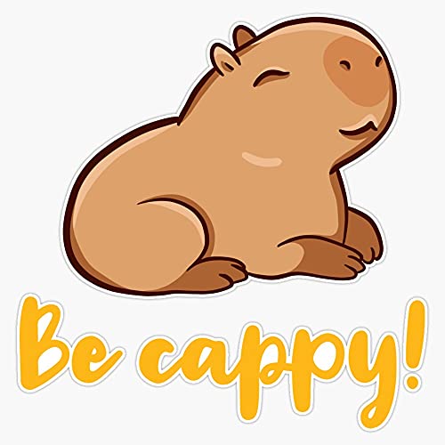 Magnet Be Cappy! Like A Capybara Magnet Bumper Sticker Car Magnet Flexible Reuseable Magnetic Vinyl 5"