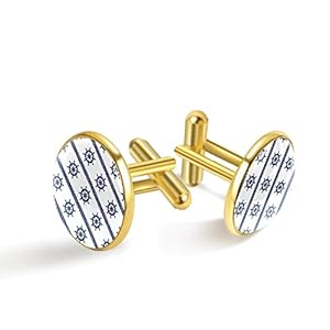 Verticale helm Manchetknopen voor mannen set gepersonaliseerd