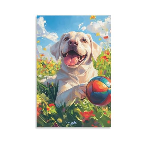 Cuadro moderno de perro Labrador para decorar las paredes de tu sala de estar
