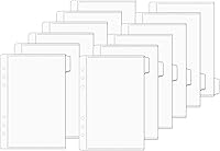 Vista 10 de 2 juegos de sobres de efectivo A7 con 2 calcomanías de pestañas, sobres A7 sin cremallera, para relleno de efectivo, divisor de polipropileno