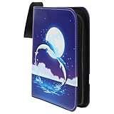 BESPORTBLE Raccoglitore di Carte da Gioco Cerniera Album per Collezionisti di Carte Custodia Protettiva in Materiale Resistente Formato Compatto 4 Tasche per Conservazione e Esposizione