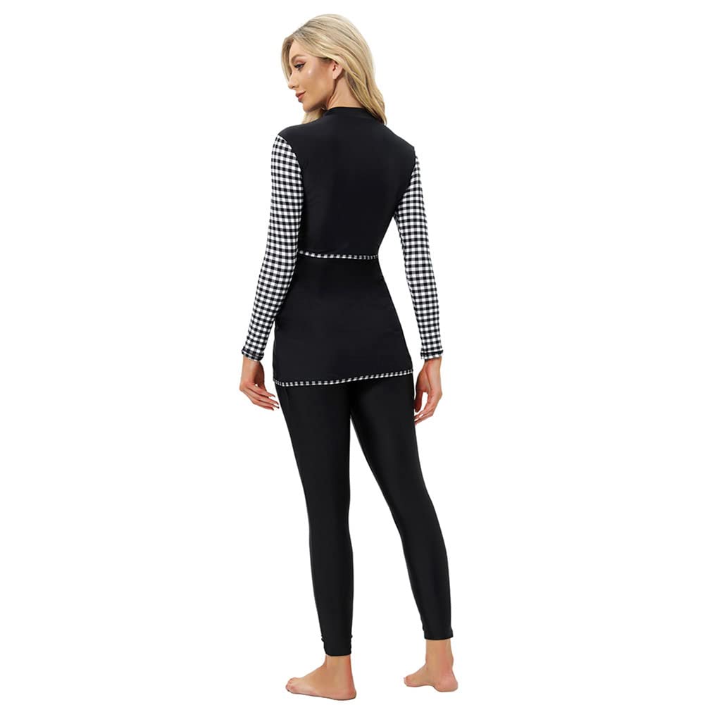 Traje de baño burkini para mujer, modesto, musulmán, manga larga, cubierta completa, hiyab, pantalones de natación