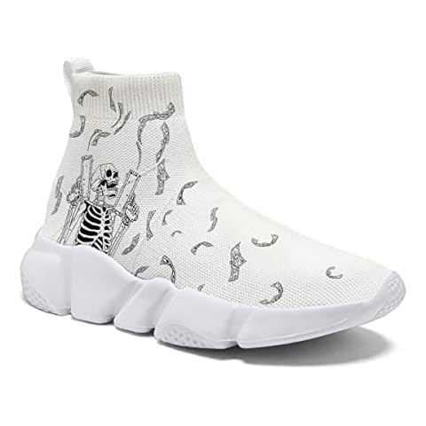 Hetios Men’s Fashion Graffiti Shoes - Walking Shoes Womens Athletic Running Shoes Slip-on Sock Sneakers Cover