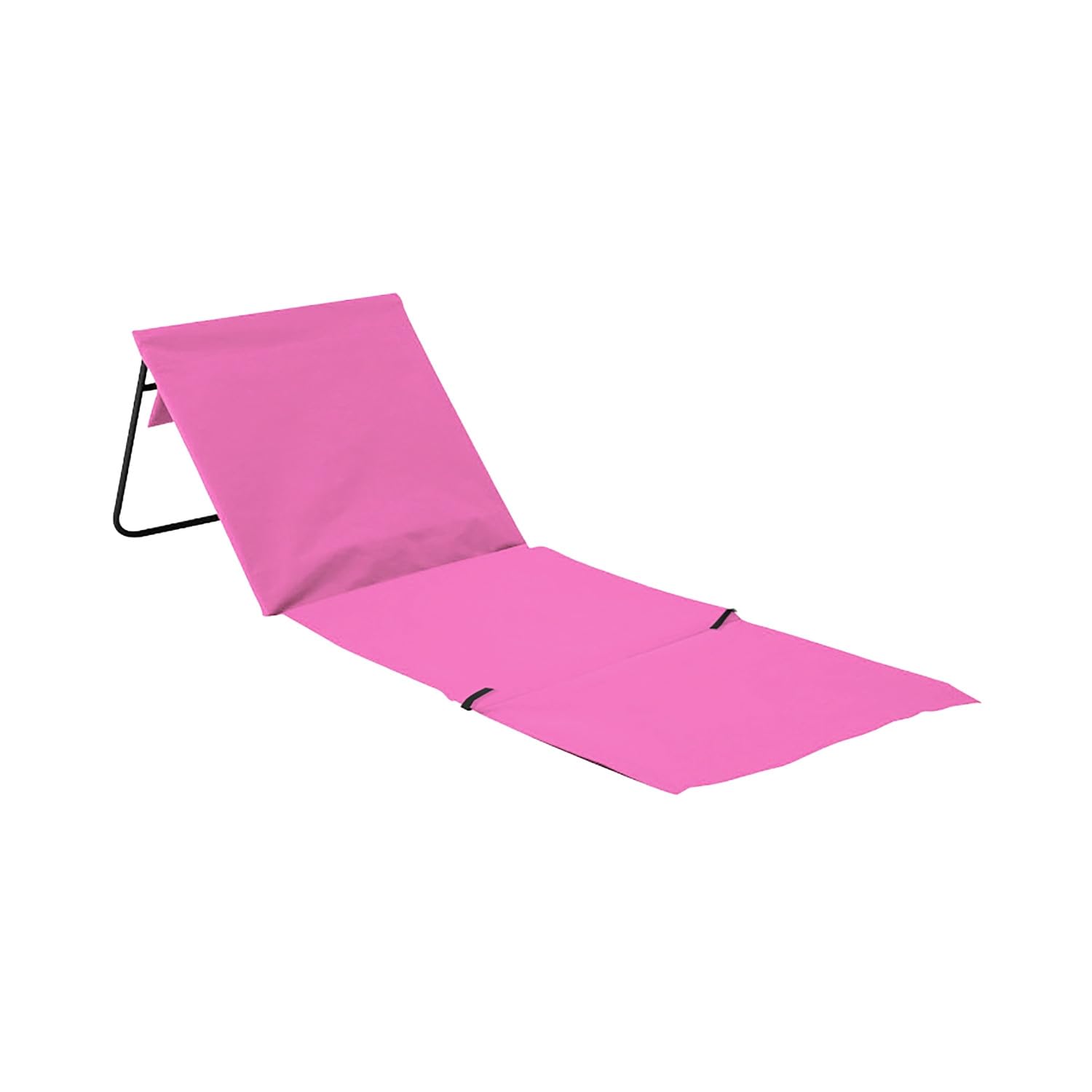 Thinia Home - Esterilla Plegable de Playa Acolchada con Respaldo, Acero y Tela Oxford, Jardín, Impermeable, Asa para Transporte, 149.5x50.5x42 cm (largo x ancho x alto), Gris, Azul, Verde, Rojo o Rosa