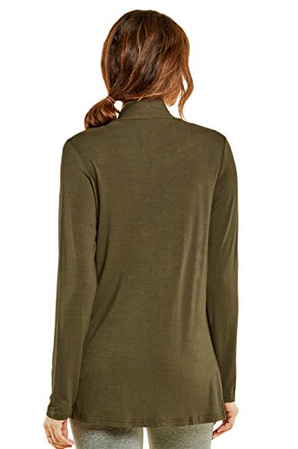 Image of Cardigan - Women's Classic Chic Rayon Fabric Cardigan Sweater for Layering All Season Open Drape Cute Comfortable and Durable