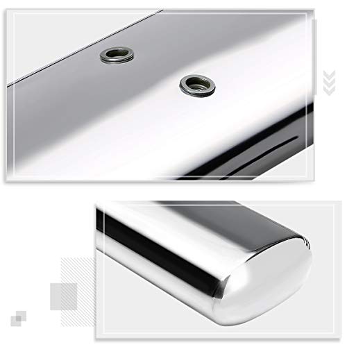 (2Pcs) 5 Inch Chrome Stainless Oval Nerf Step Bars Side Steps Compatible With 99-14 Silverado Sierra Extended Cab #TOP4