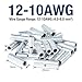 50Pcs UL Listed Non Insulated Butt Connectors 12-10 AWG, Bare Copper Seamless Crimp Terminals, Uninsulated Splice for Electrical Wiring Automotive Industrial Use