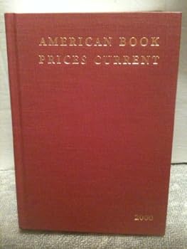 Hardcover American Book Prices Current 2000 Book