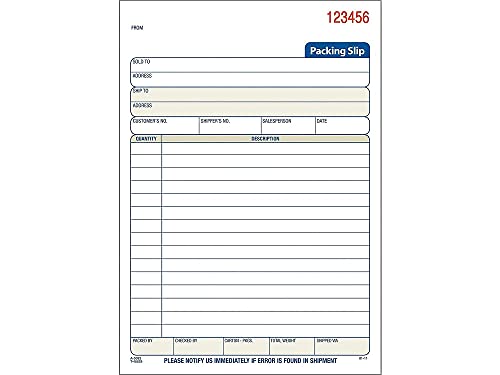 Adams T5082 Packing Slip Book 3-Part 1/2
