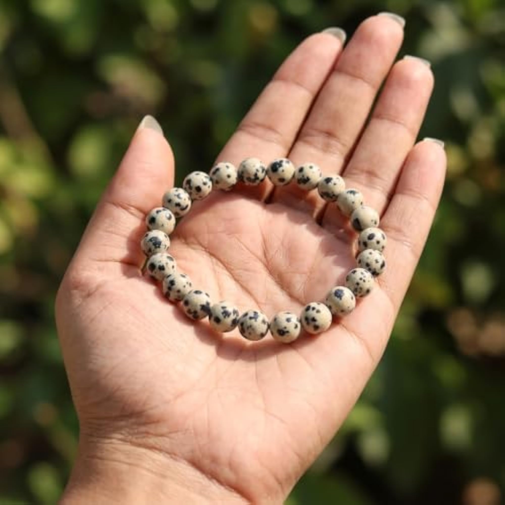 Dalmatian Jasper Healing Crystal Bracelet for Men & Women