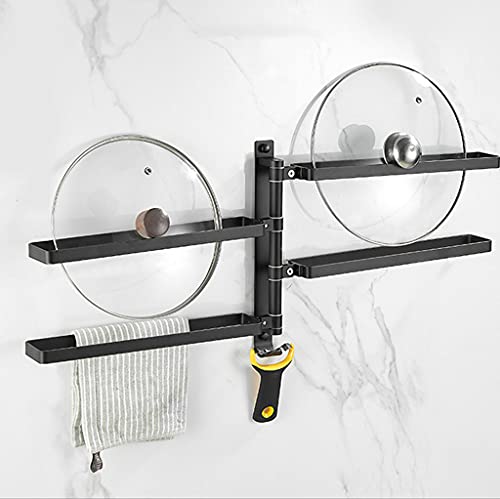 Rack de serviette multi-couche rotation porte-serviette en alu - 4