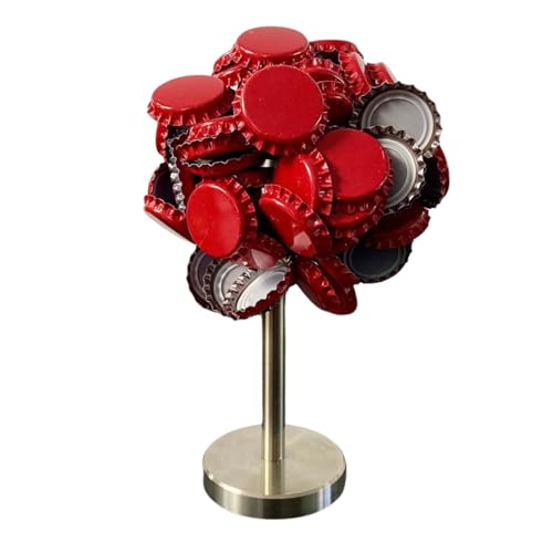 Magnetischer Kronkorkenbaum aus Edelstahl 100 Kronkorken Korkenbaum Magnetbaum Männer Bier Geschenk Sammler Stammtisch Partykeller Männerspielzeug Vatertag